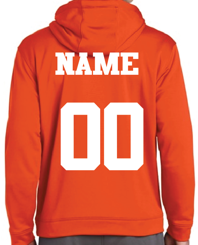 Electric Tigers Dri Fit Fleece Orange Hoodie HTV ONLY