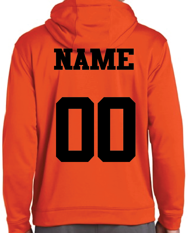 Electric Tigers Dri Fit Fleece Orange Hoodie HTV ONLY