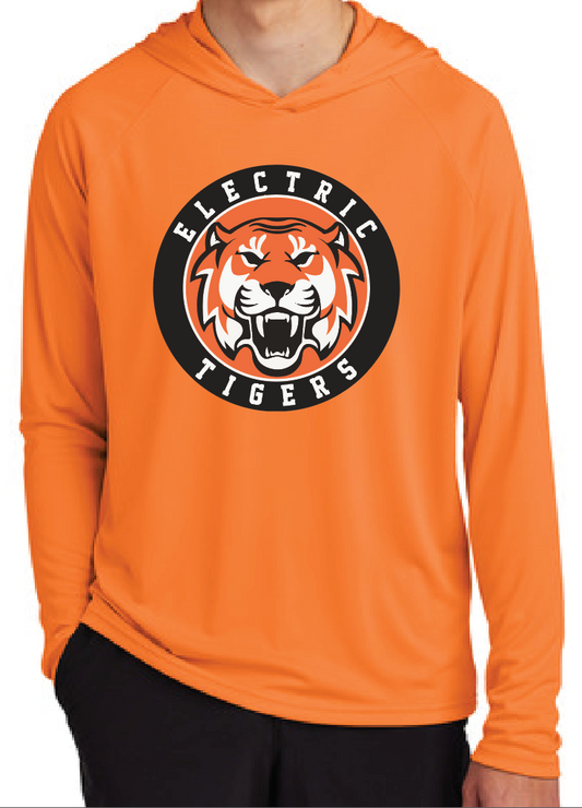Electric Tigers Dri Fit Long Sleeve Hooded T shirt HTV Only