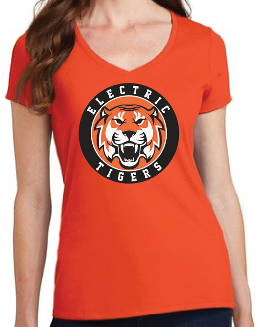 Electric Tigers V Neck Orange