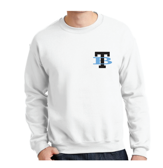 White Gildan Unisex Crewneck Sweatshirt