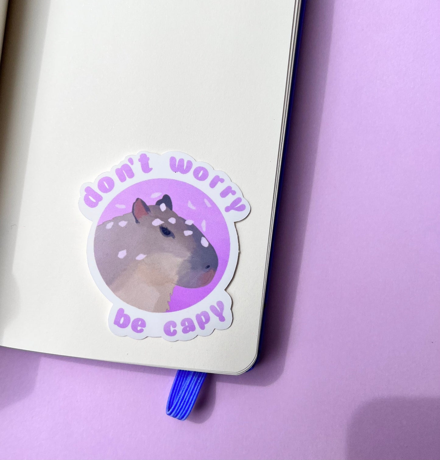 Don't Worry Be Capy Capybara Sticker | Cute Animal Sticker