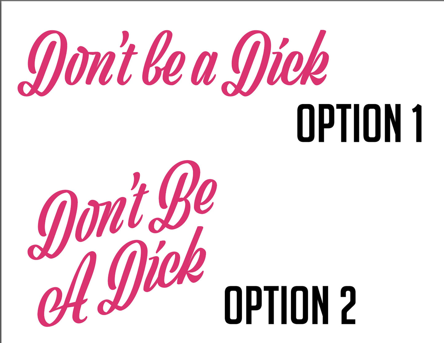 Don't be a D*ck Holographic Vinyl Decal | Car Bumper Sticker | Custom Vinyl Car Decal