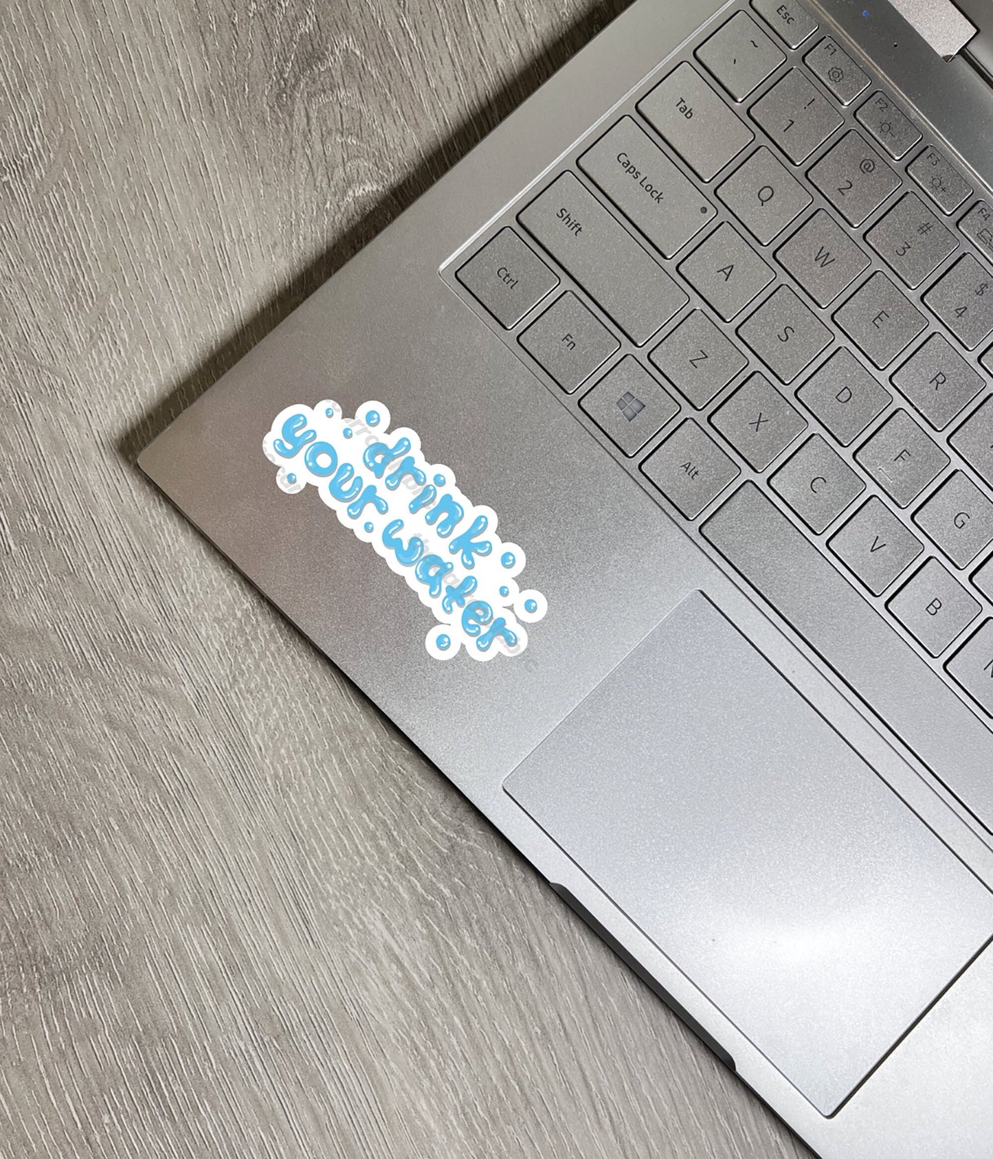 Drink Your Water Cute Reminder Sticker to Stay Hydrated | 3 x 1.25 inch | Laptop, Water Bottle, or Notebook Reminder Sticker